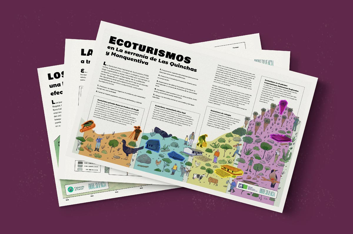 Conoce el material gráfico que realizamos para divulgar los resultados de la investigación realizada por la Universidad de Exeter en la Serranía de las Quinchas